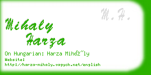 mihaly harza business card